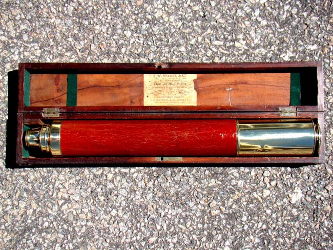 A fine cased 19th century telescope by J.W. Norie & Co., London, circa 1820-1830